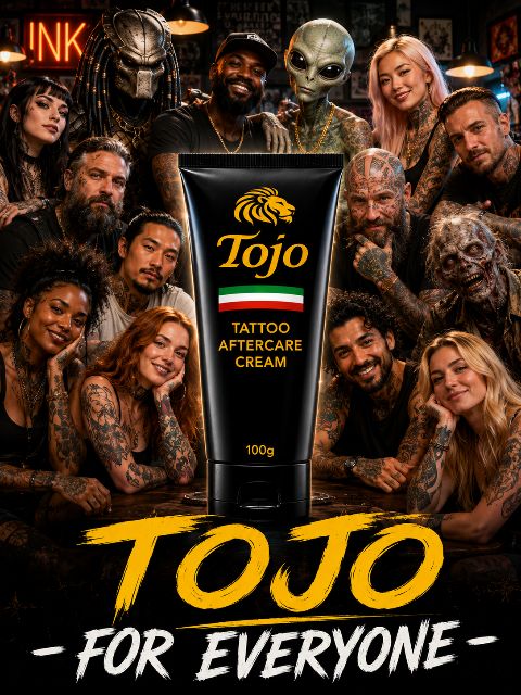 Tojo for everyone - tattoo aftercare cream for every kind of ink lover